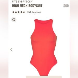 Skims Fits everyone bodysuit S in poppy